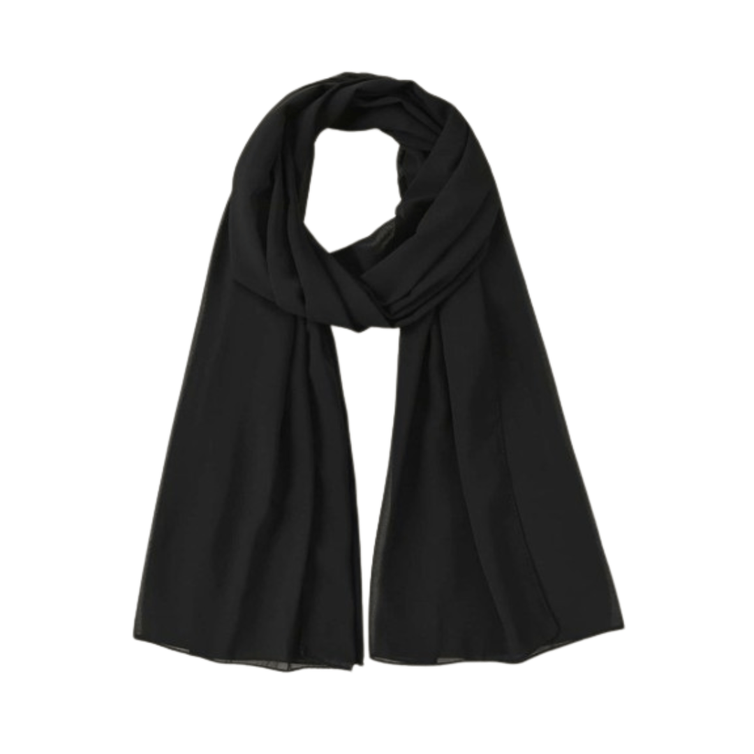 Chiffon Hijab - Black - Amirah.pk