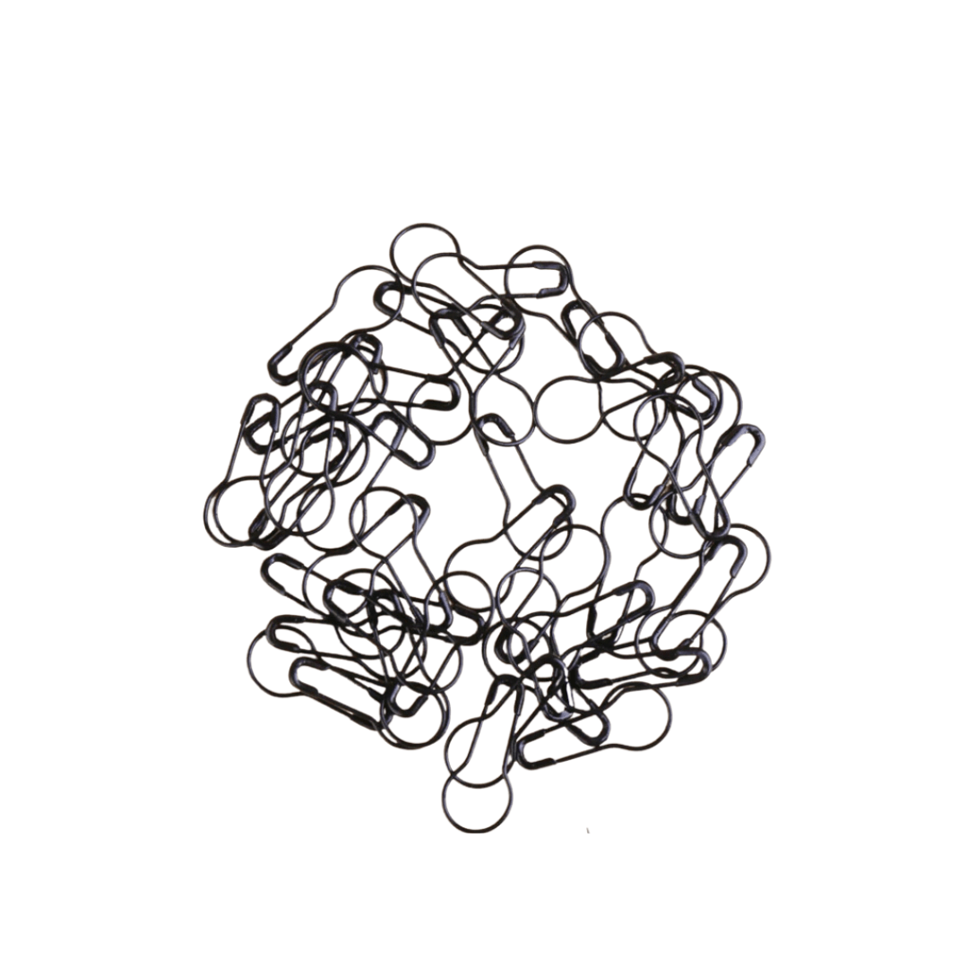 Coil Less Pins - Black (50 pcs) - Amirah.pk