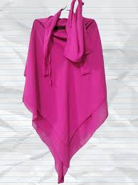 Single Layer Khimar - Dark Pink - Amirah.pk