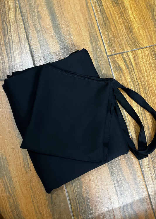 3 Layer Khimar - Black - Amirah.pk