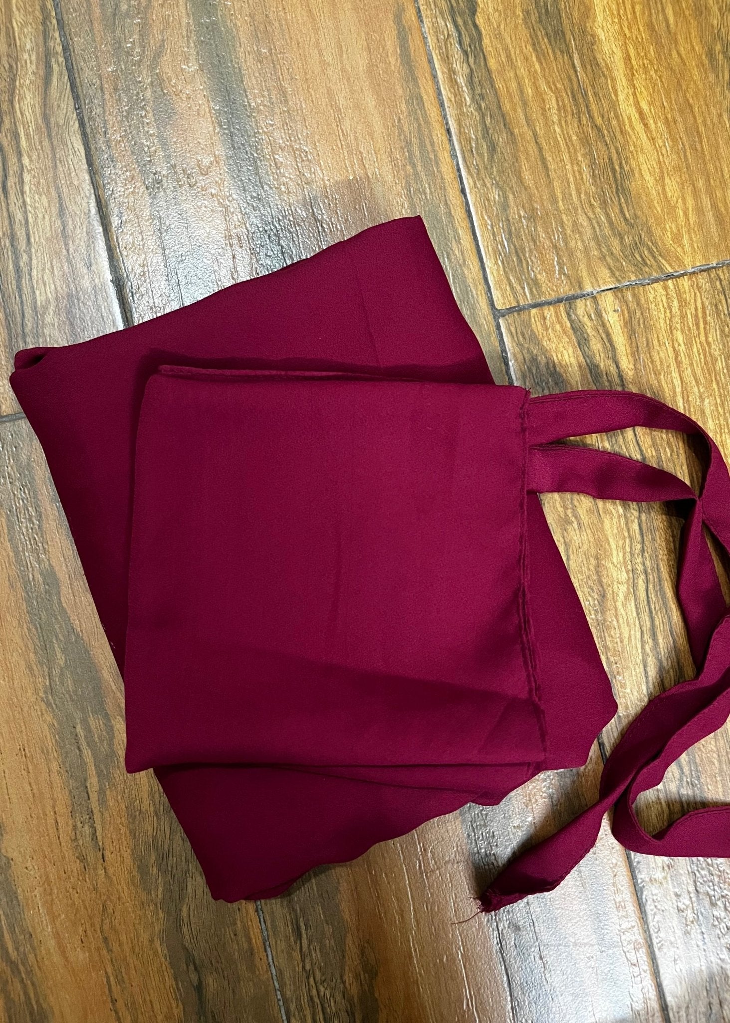 3 Layer Khimar - Maroon - Amirah.pk