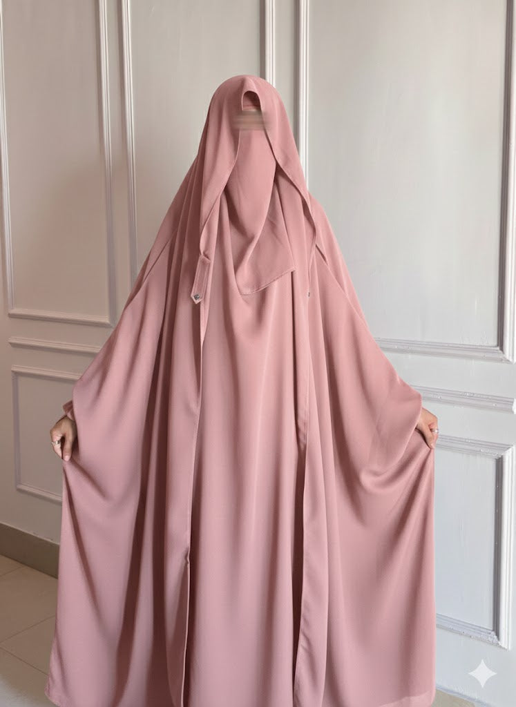 Saudi Jilbab - Blush Pink