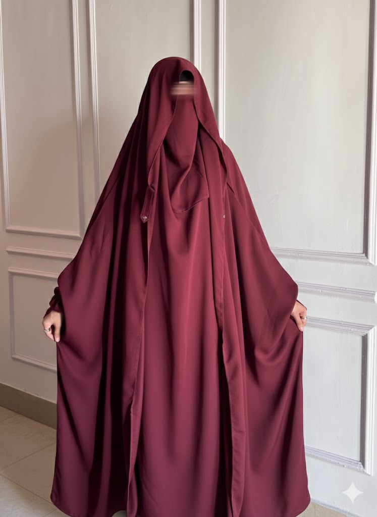 SAUDI JILBAB - Maroon