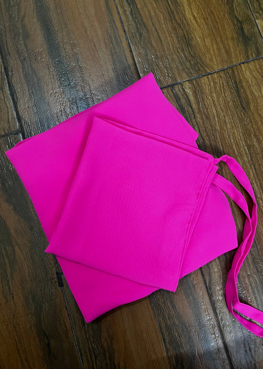 3 Layer Khimar - Hot Pink