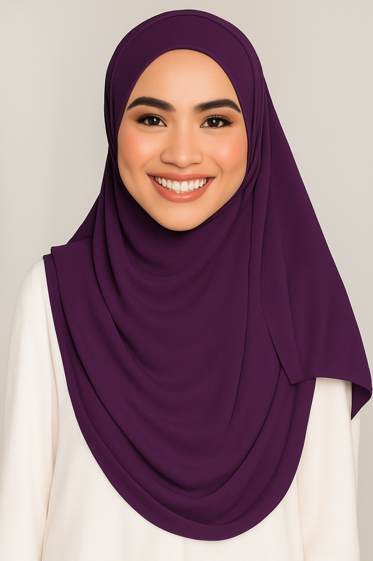 Instant Double Loop Hijab - Purple