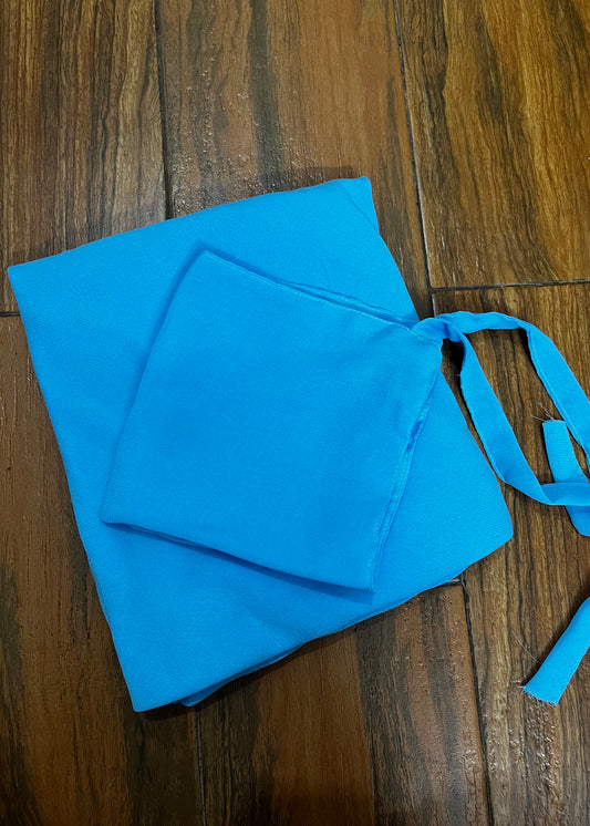 3 Layer Khimar - Azure Blue