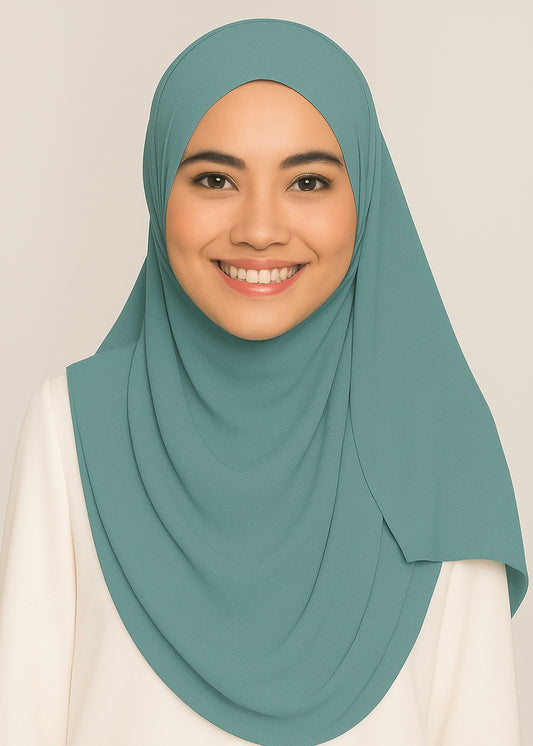 Instant Double Loop Hijab - Turquoise