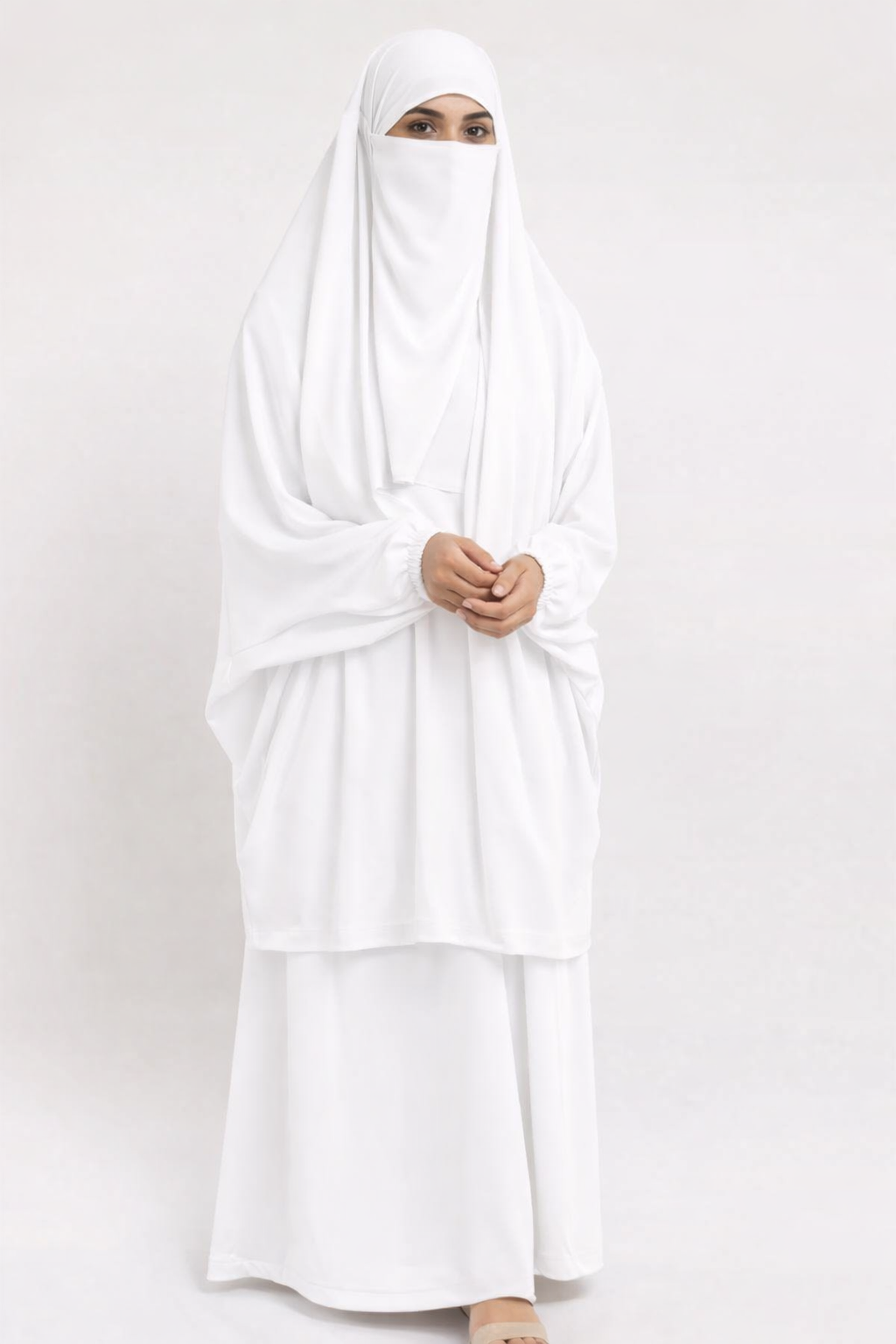 3 Piece Jilbab - Off White