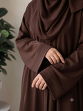 Plain Abaya - Dark Brown