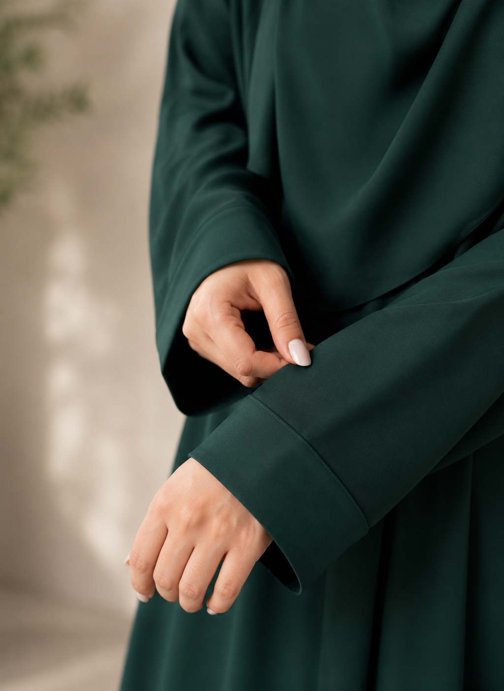 Plain Abaya - Emerald Green