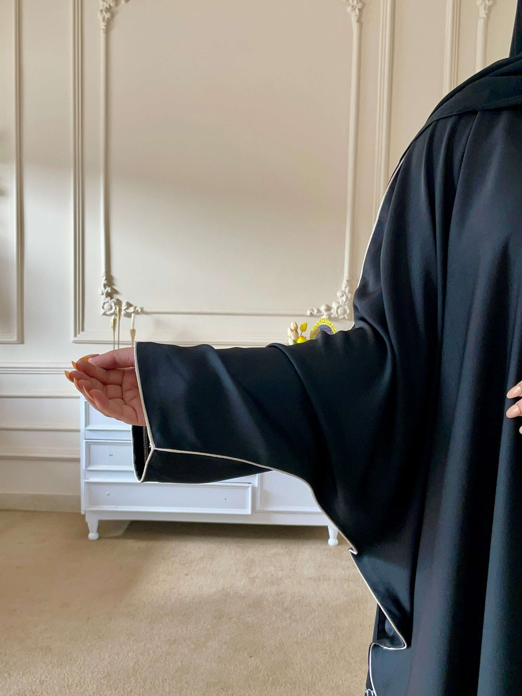 Baggy Zip Abaya - Black