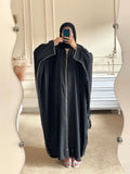 Baggy Zip Abaya - Black
