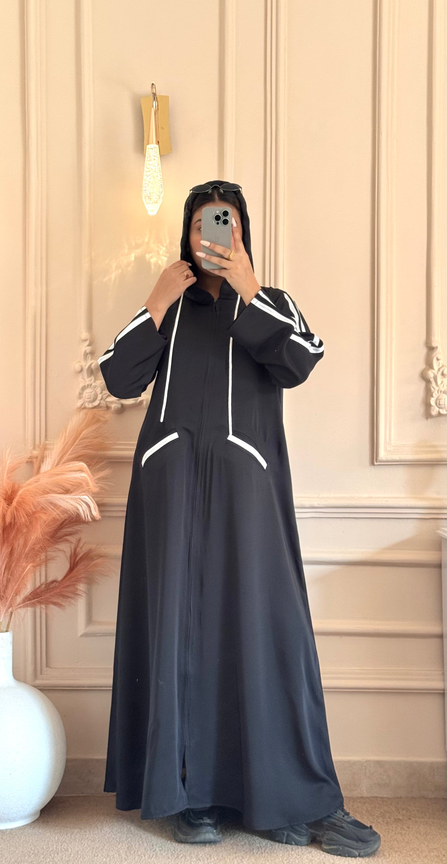 Hoodie Abaya - Black