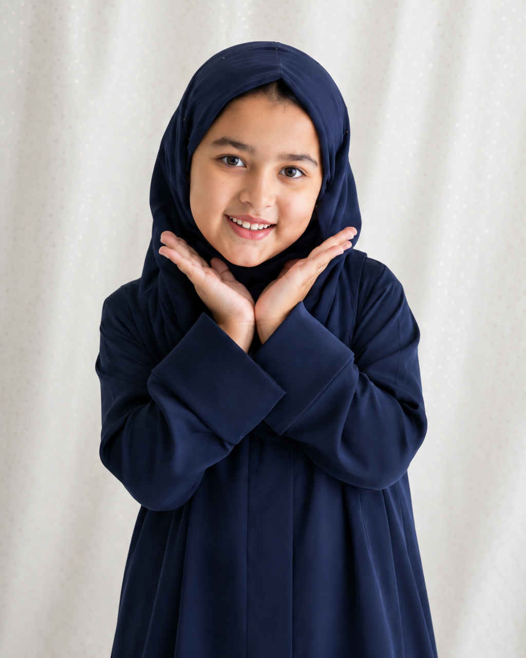 Kids Basic Abaya - Navy Blue
