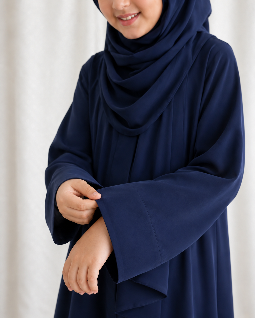 Kids Basic Abaya - Navy Blue