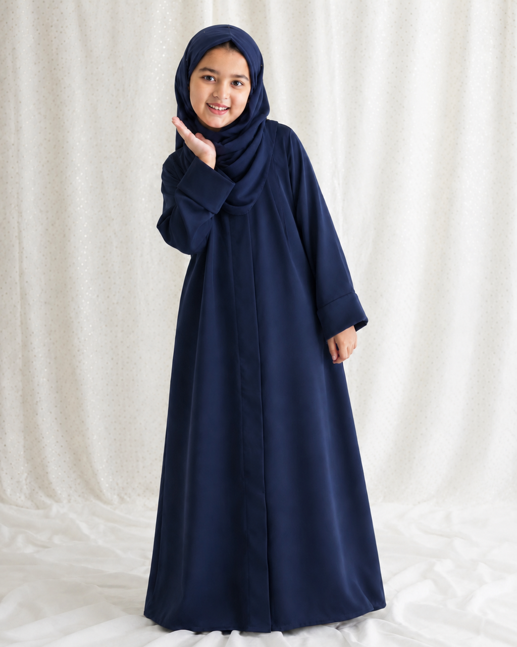 Kids Basic Abaya - Navy Blue