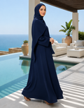 Plain Abaya - Navy Blue