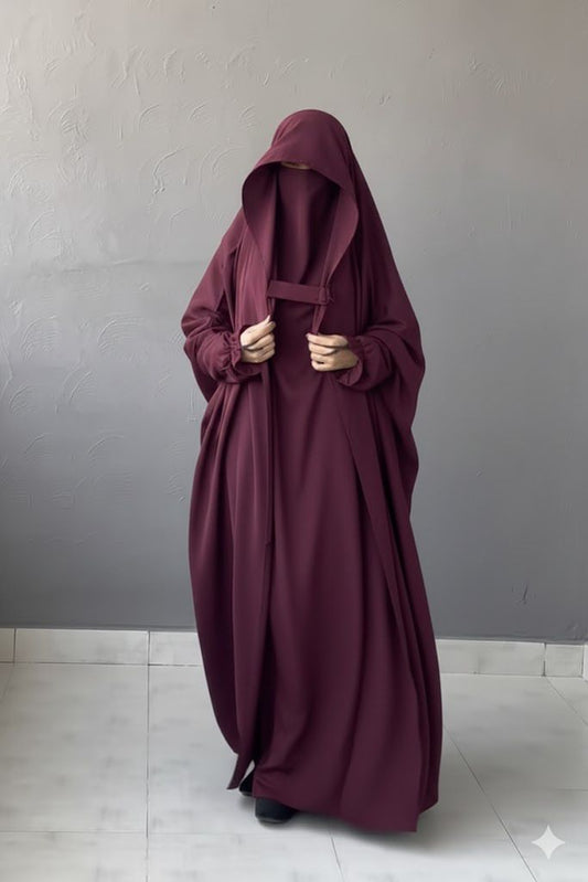 SAUDI JILBAB - Maroon