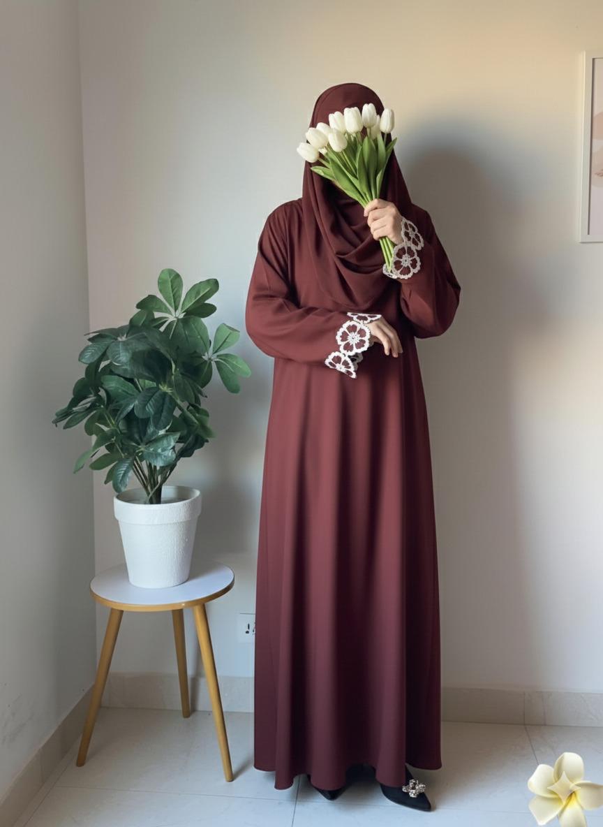 Floral Elegance - Maroon