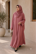 Plain Abaya - Blush Pink
