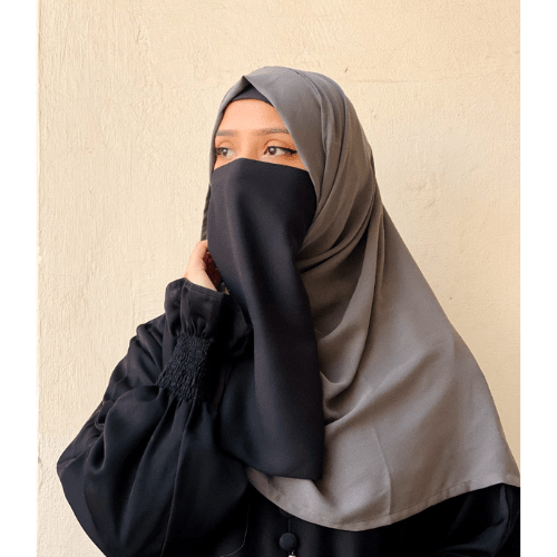 Chiffon Hijab - Grey - Amirah.pk