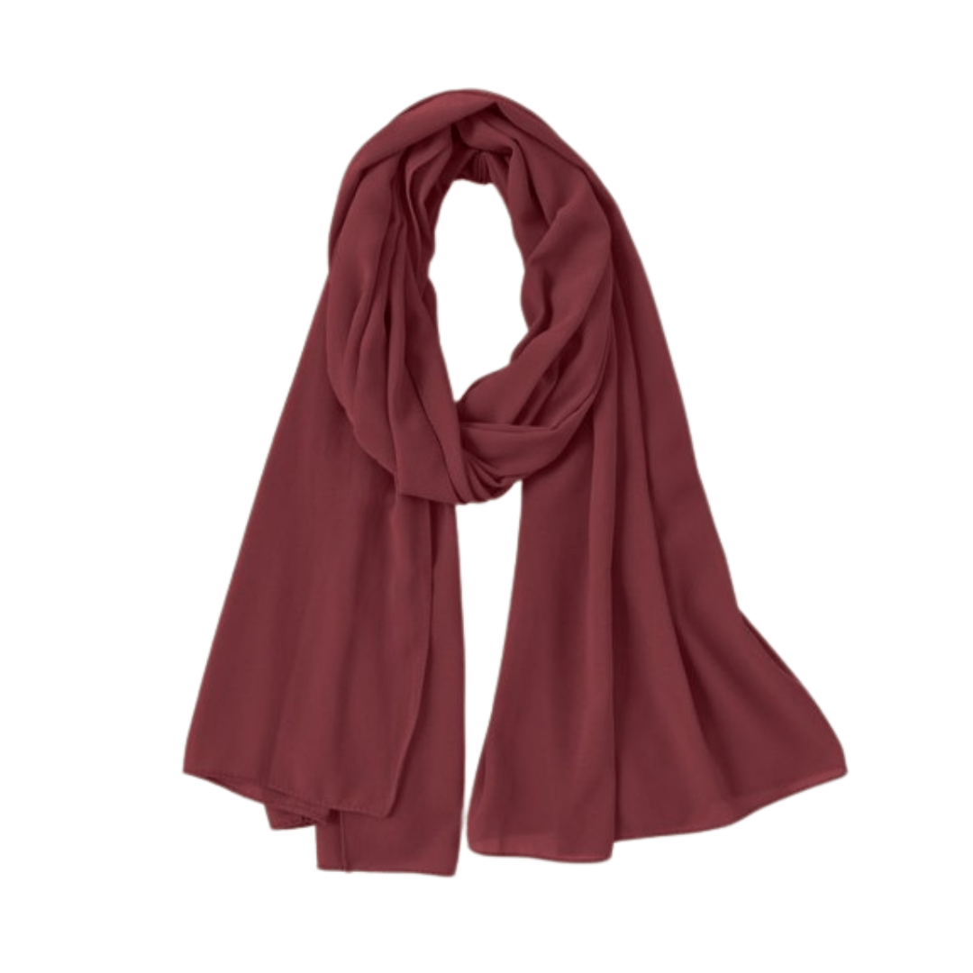 Chiffon Hijab - Maroon - Amirah.pk