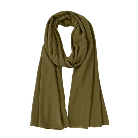 Chiffon Hijab - Mehendi - Amirah.pk