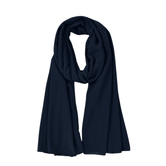 Chiffon Hijab - Navy Blue - Amirah.pk
