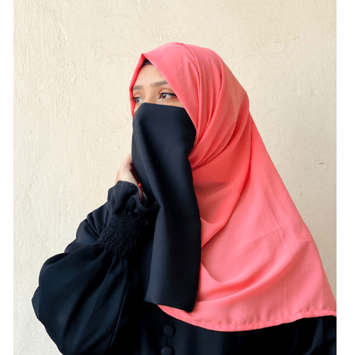 Chiffon Hijab - Peach Pink - Amirah.pk