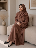 Plain Abaya - Cocoa Brown