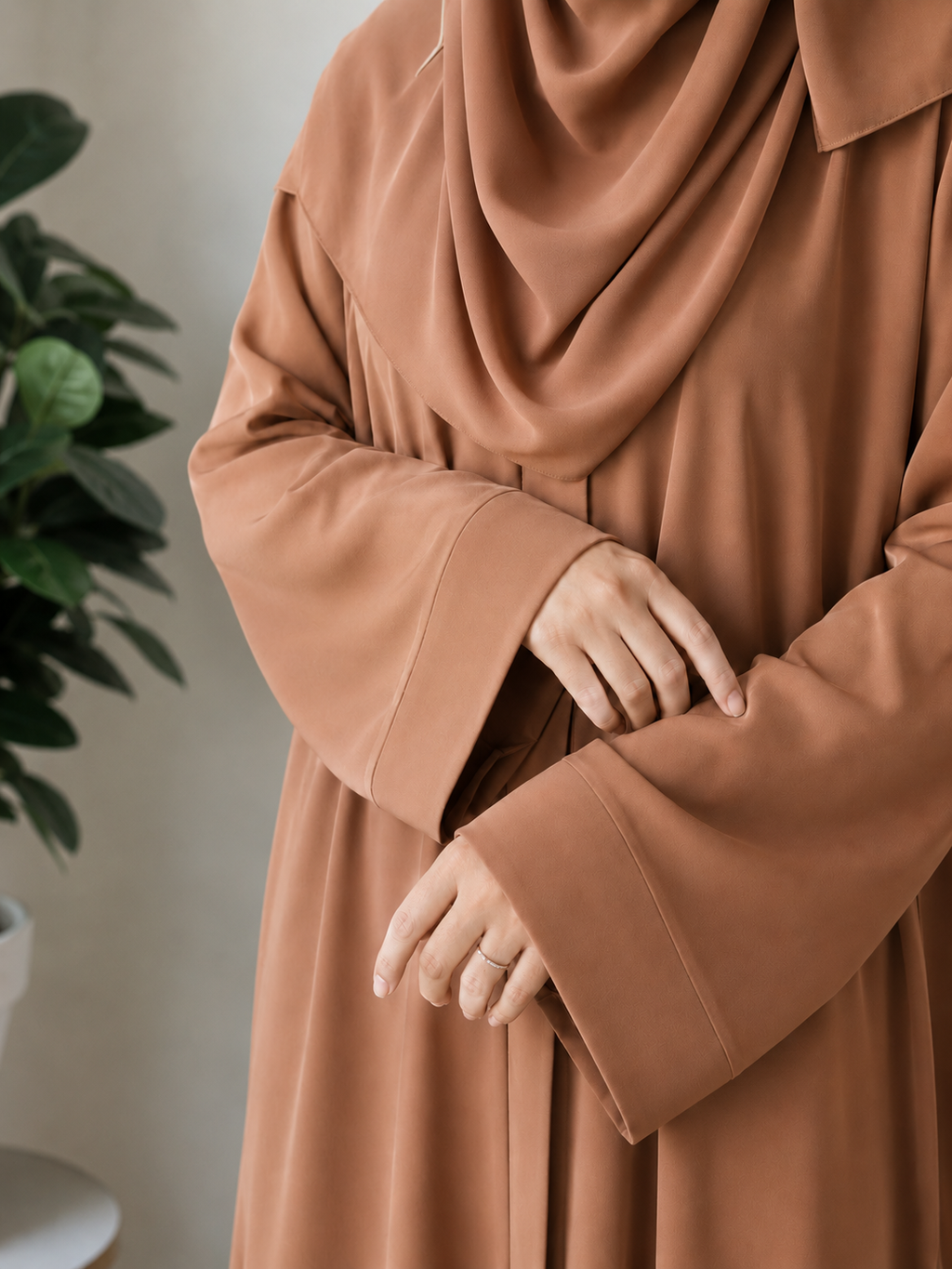 Plain Abaya - Coffee