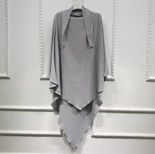 Single Layer Khimar - Gray