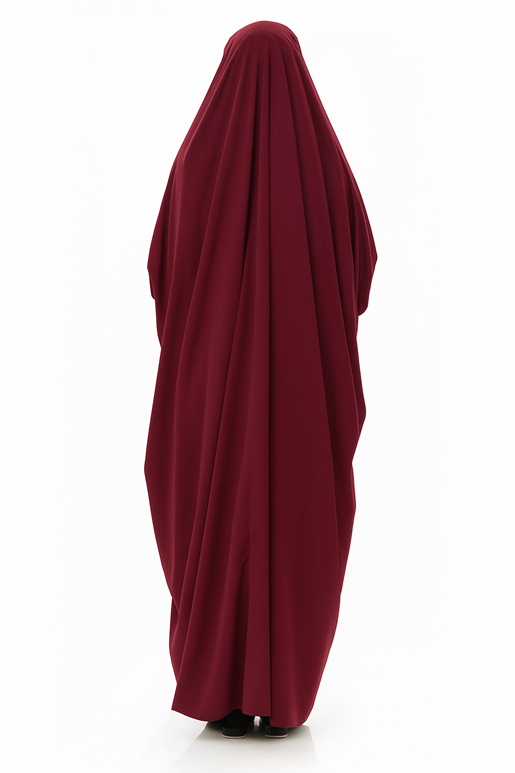 French Piping Jilbab - Maroon - Amirah.pk