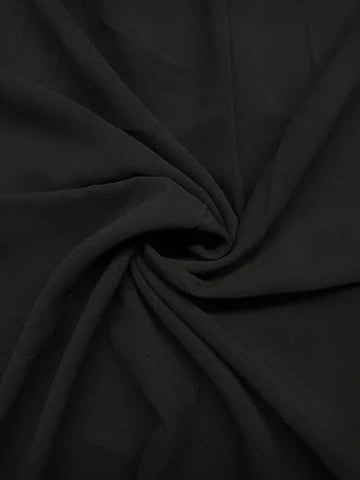 Georgette Hijab - Black - Amirah.pk