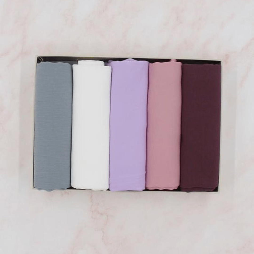 Georgette Hijab Bundles - Pack of 5 - Amirah.pk