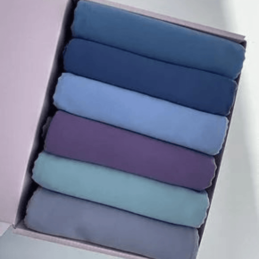 Georgette Hijab Bundles - Pack of 6 - Amirah.pk