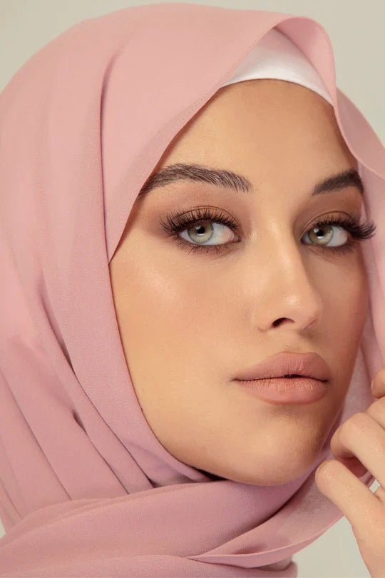 Georgette Hijab - DUSTY PINK - Amirah.pk