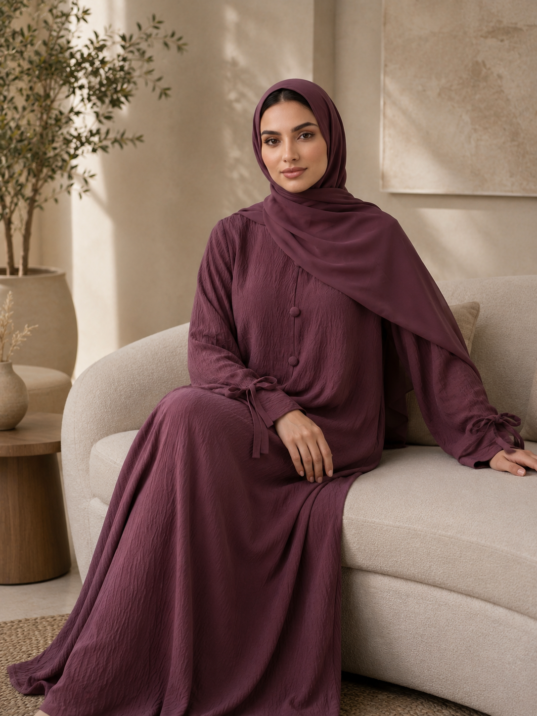 Haya Abaya - Maroon