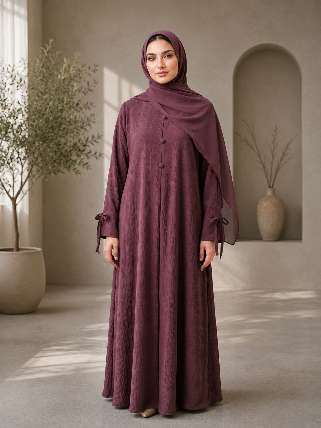 Haya Abaya - Maroon