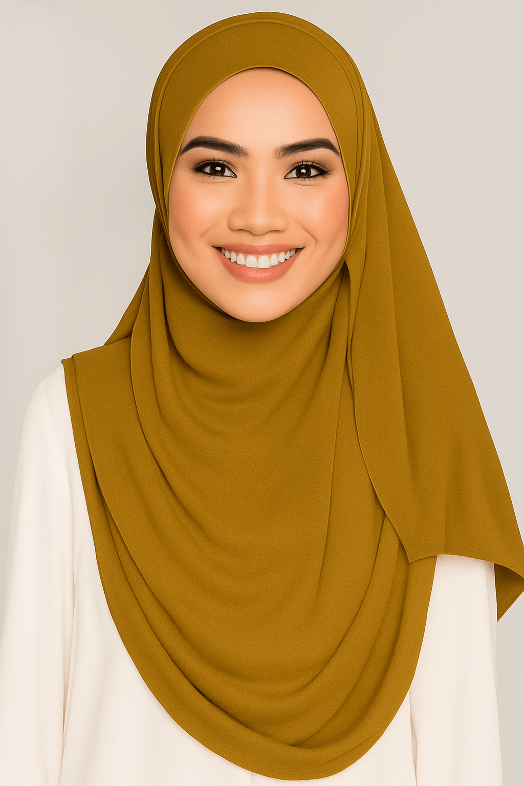 Instant Double Loop Hijab - Mustard - Amirah.pk