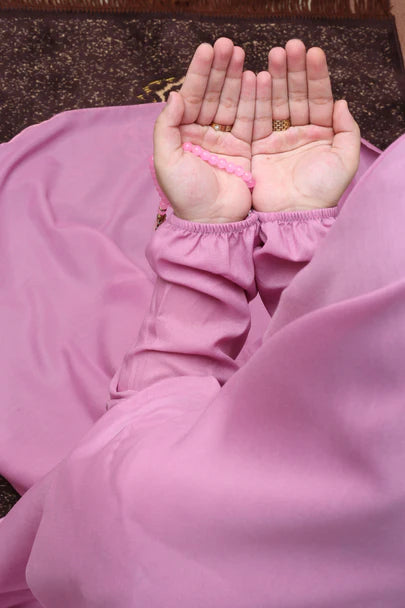 Namaz Chadar With Sleeves (Tea Pink)