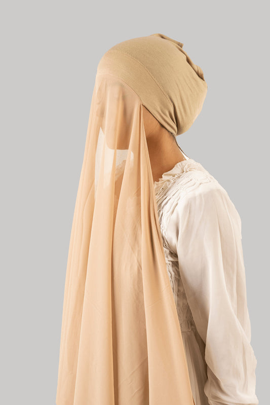 INSTANT HIJAB WITH CAP - SKIN