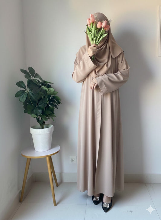 Plain Abaya - Beige