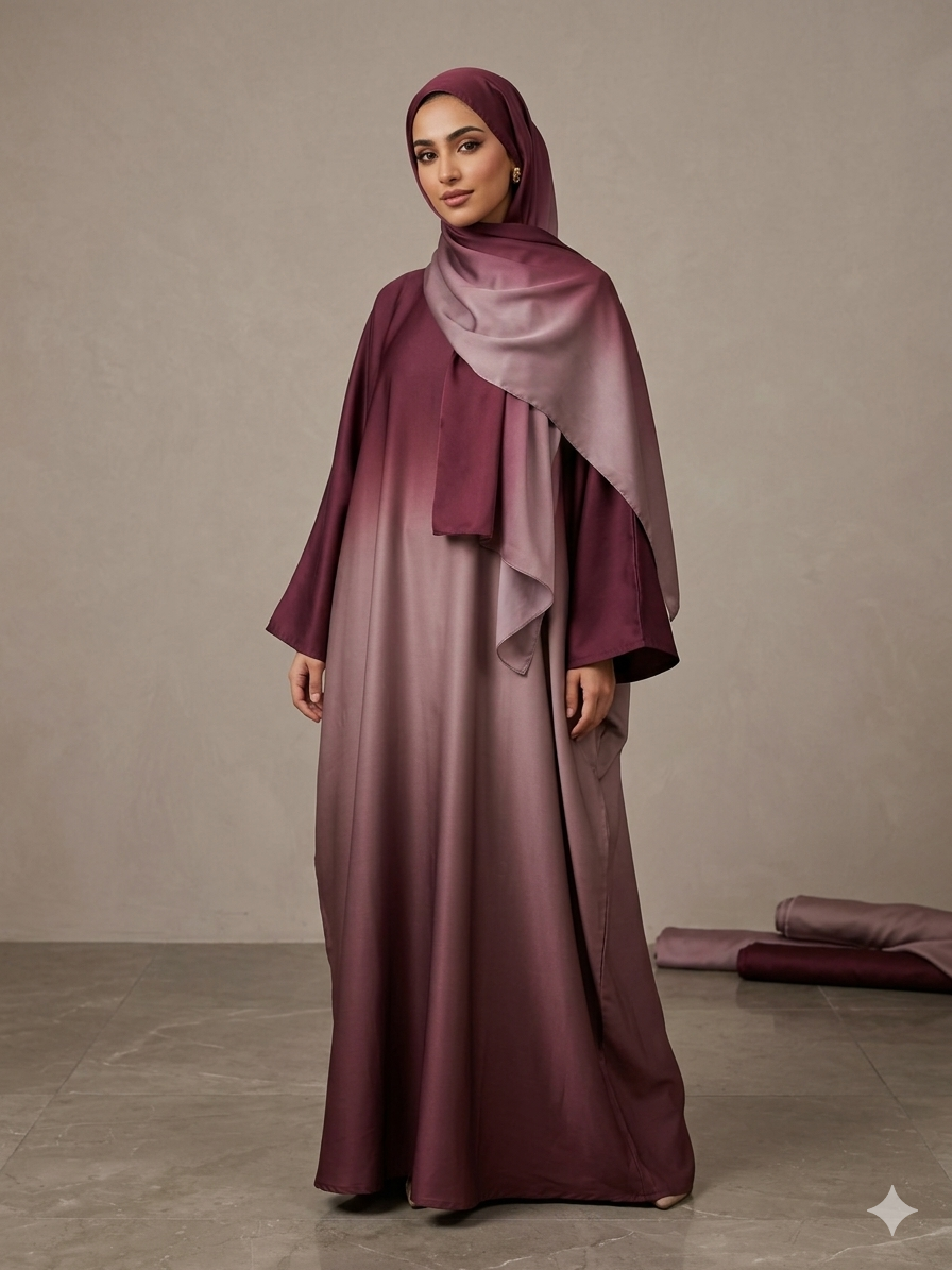 Rosewood Mist abaya