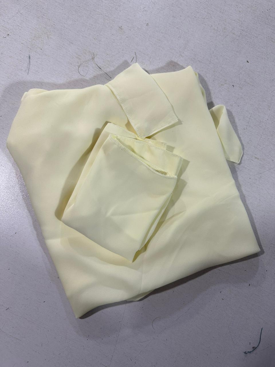 Single Layer Khimar - Cream - Amirah.pk