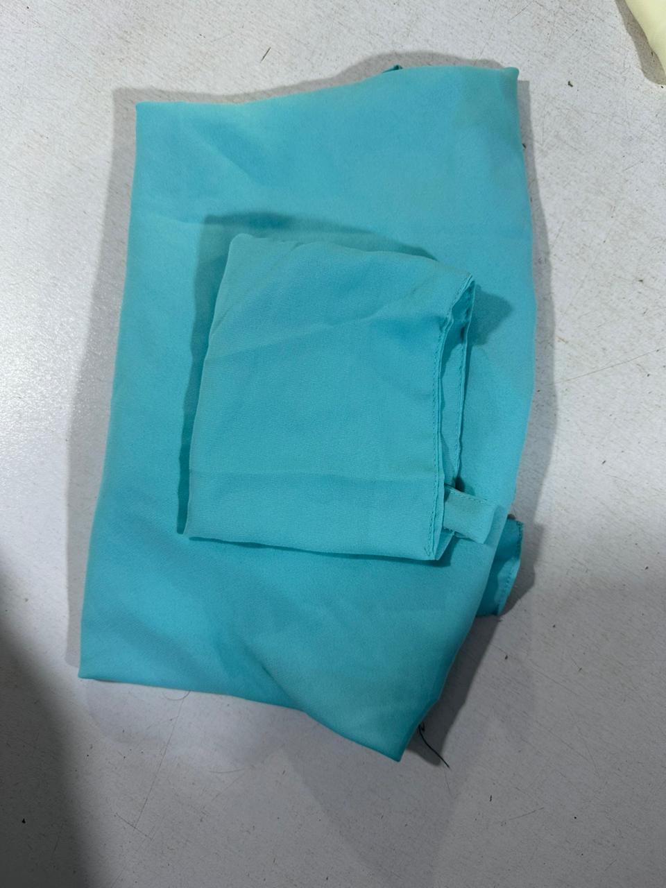 Single Layer Khimar - Ice Blue - Amirah.pk