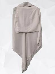 Single Layer Khimar - Light Gray - Amirah.pk