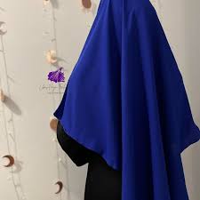 Single Layer Khimar - Royal Blue - Amirah.pk