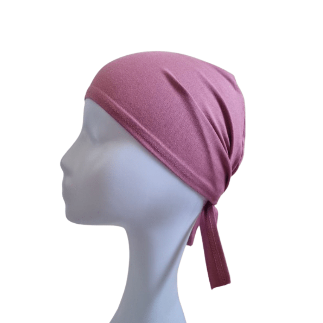 Tie Back Cap - Pink - Amirah.pk