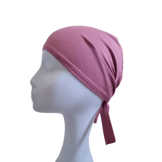 Tie Back Cap - Pink - Amirah.pk